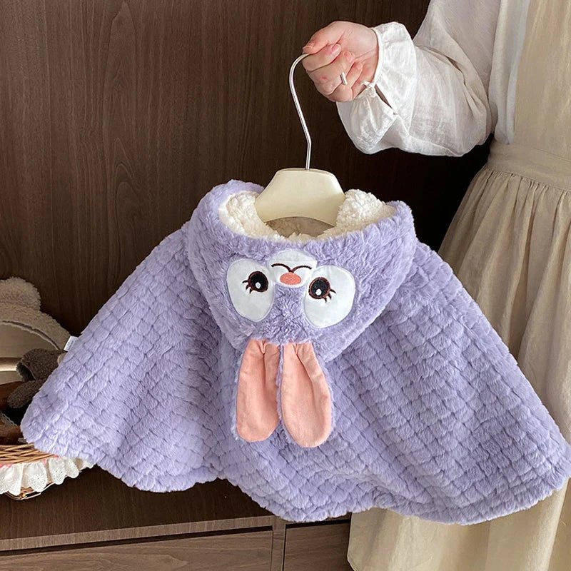 Poncho Bébé Lapin Lilas