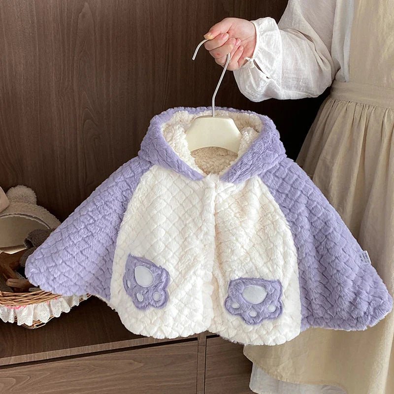 Poncho Bébé Lapin Lilas