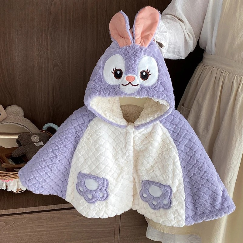 Poncho Bébé Lapin Lilas