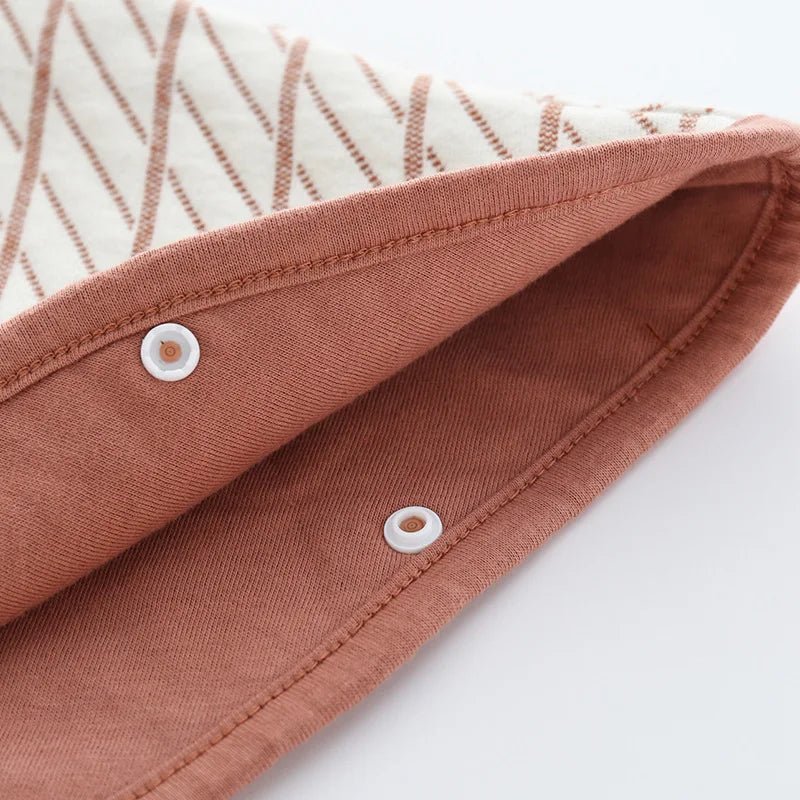 Poncho Bébé Rayé Marron et Blanc