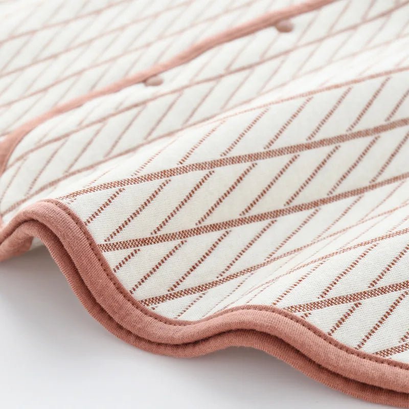 Poncho Bébé Rayé Marron et Blanc