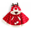 Poncho Bébé Noël Capuche Renne