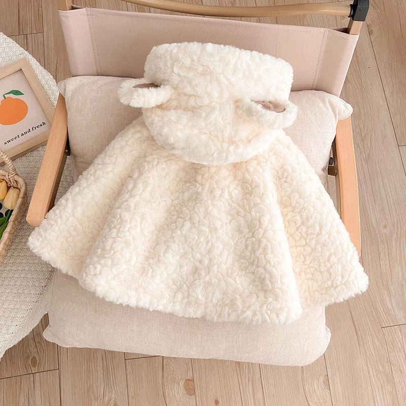 Poncho Bébé Ourson Crème