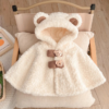 Poncho Bébé Ourson Crème