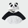 Poncho Bébé Panda Noir et Blanc