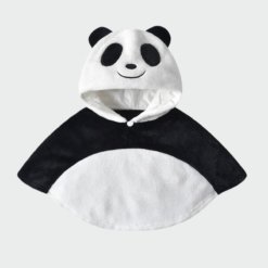 Poncho Bébé Panda Noir et Blanc