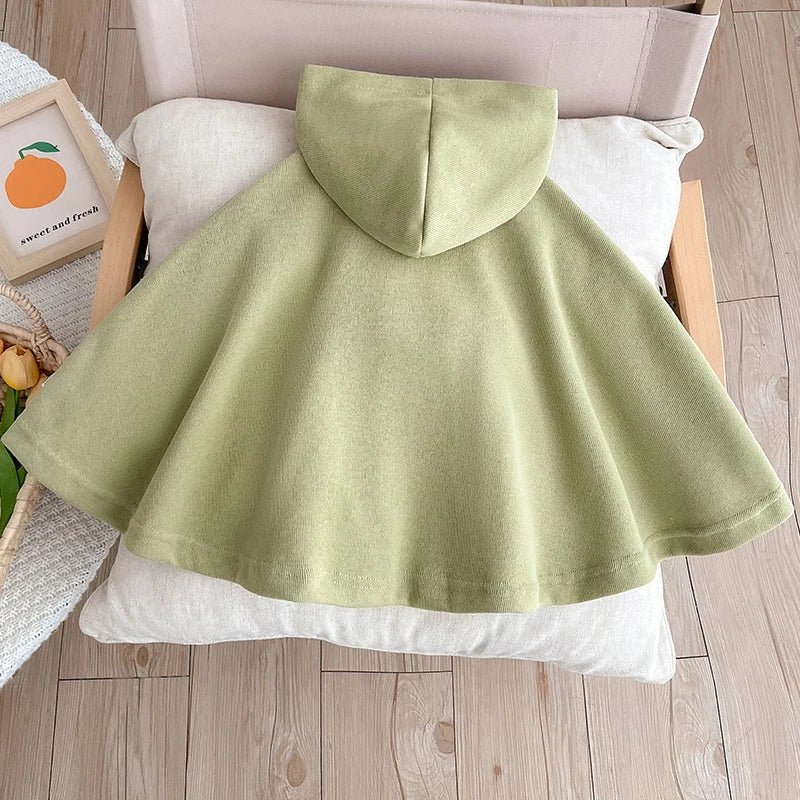 Poncho Bébé Singe Vert et Blanc