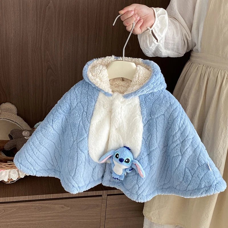 Poncho Bébé Stitch Bleu