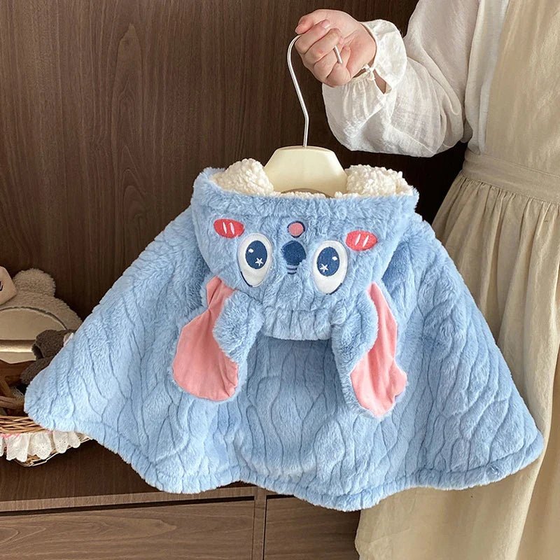 Poncho Bébé Stitch Bleu