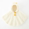 Poncho Fille Blanc Couronne