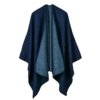 Poncho Femme Bleu Hiver