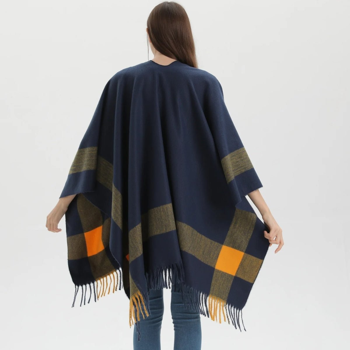 Poncho Court Femme à Franges