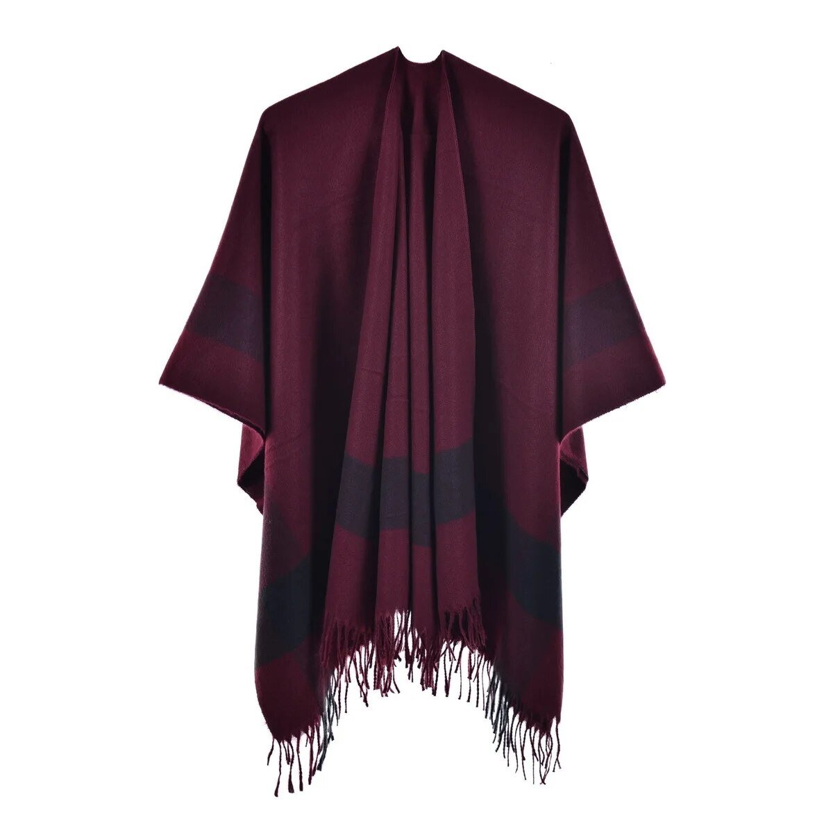 Poncho Court Femme à Franges
