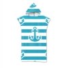 Poncho de Plage Adulte Ancres Rayé