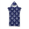 Poncho de Plage Bleu Marine Ancre