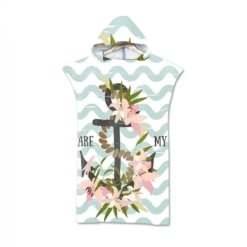 Poncho de Plage Femme Floral