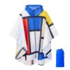Poncho de Pluie Femme Rectangles Colorés