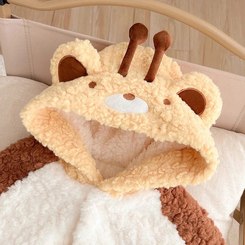 Poncho Enfant Girafe en Peluche