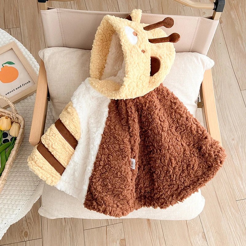 Poncho Enfant Girafe en Peluche