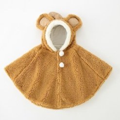 Poncho Enfant Marron Polaire