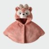 Poncho Enfant Oursonne Rose Pourpre