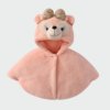 Poncho Enfant Oursonne Rose