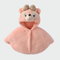 Poncho Enfant Oursonne Rose