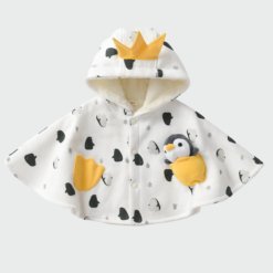 Poncho Enfant Pingouin à Capuche