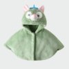 Poncho Enfant Capuche Souris Verte