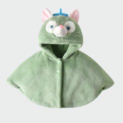 Poncho Enfant Capuche Souris Verte