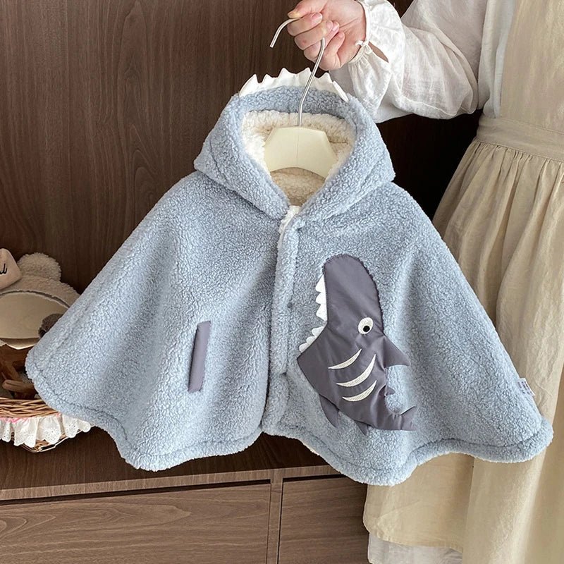 Poncho Bébé Évolutif Requin Bleu