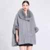 Poncho Femme en Velours Fausse Fourrure