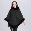 Poncho Femme Col Fausse Fourrure