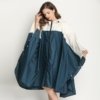 Poncho de Pluie Femme Blanc et Bleu
