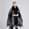 Poncho Fourrure Paisley Chic