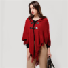 Poncho Femme Franges Court