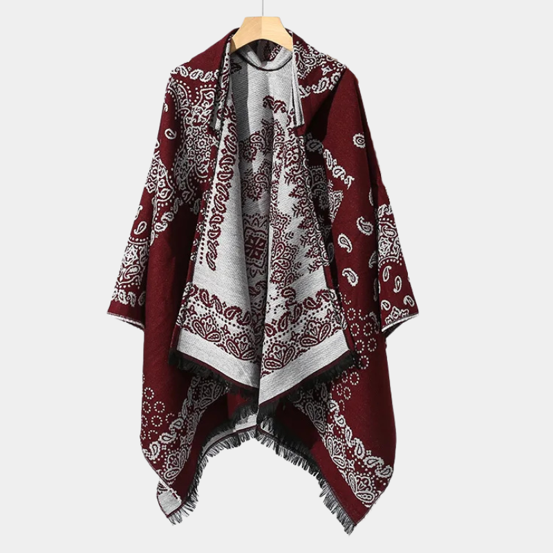 Poncho Homme à Capuche Motif Bandana