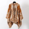 Poncho Homme au Motif Géométrique