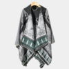 Poncho Homme Hiver Motifs Nordiques