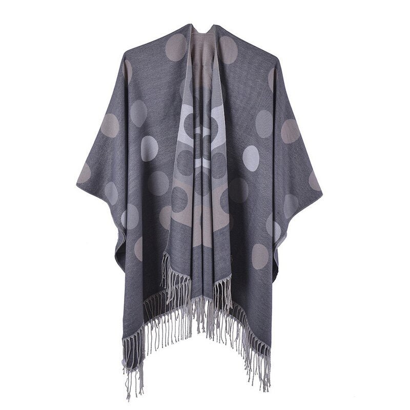 Poncho Femme à Grands Cercles