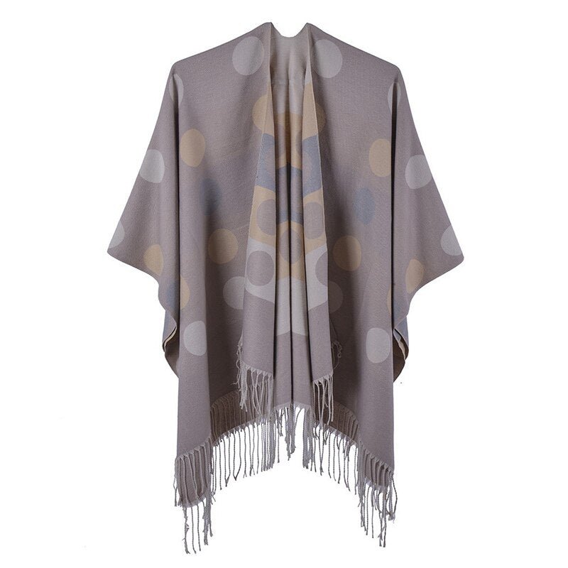 Poncho Femme à Grands Cercles
