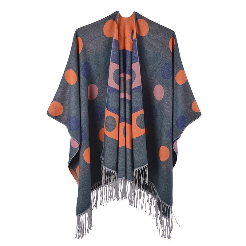 Poncho Femme à Grands Cercles