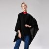 Poncho Femme Noir Basique