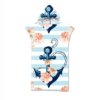 Poncho de Plage Femme Fleurs et Ancre