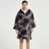 Poncho Plaid Polaire Homme Tie and Dye
