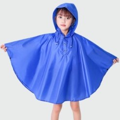 Poncho de Pluie Enfant Bleu Foncé