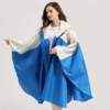 Poncho de Pluie Femme Bleu Foncé Beige