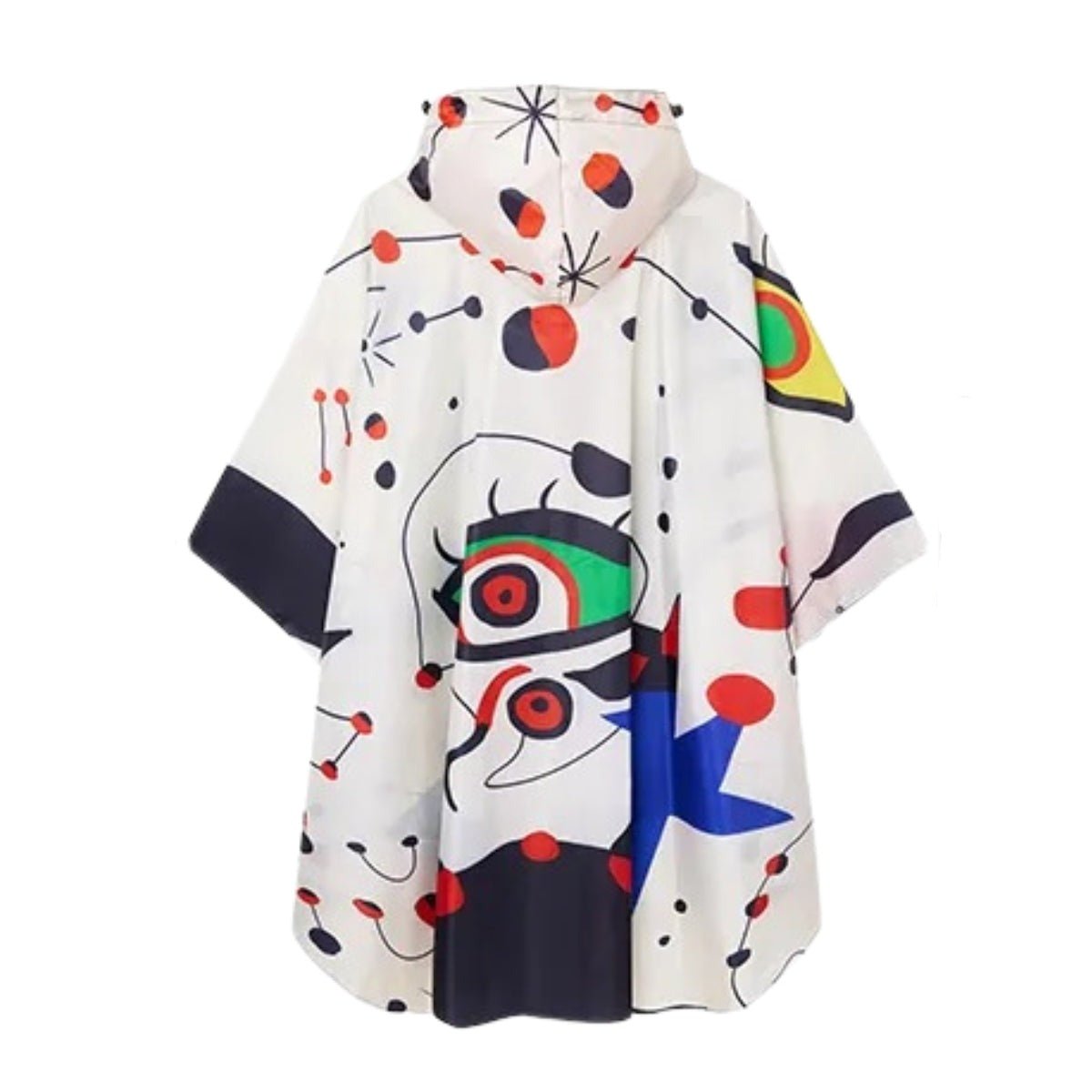 Poncho de Pluie Femme Blanc Artistique