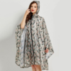 Poncho de Pluie Femme Plumes Gris