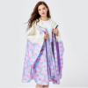 Poncho de Pluie Femme Rose Violet Beige